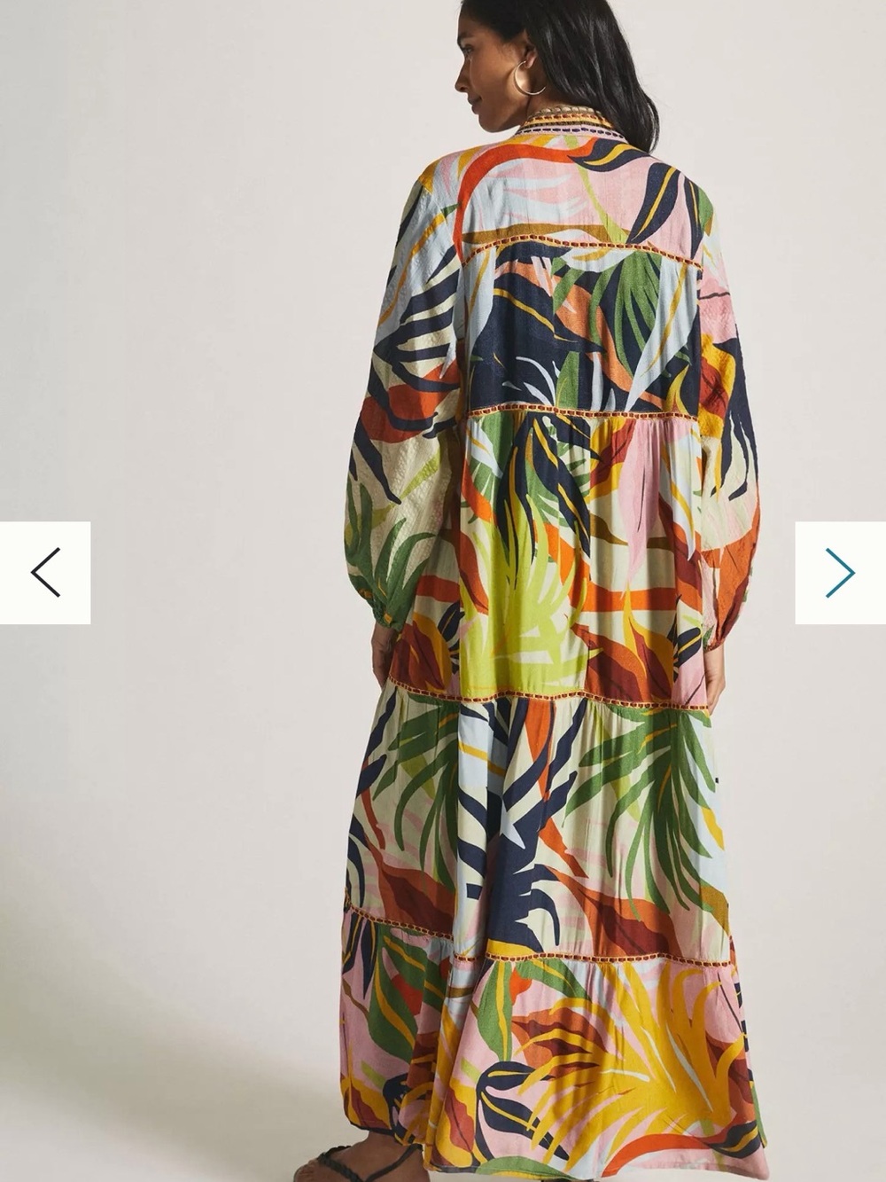 Anthropology Botanical Print Open-Front robe/coverup - Picture 3 of 6
